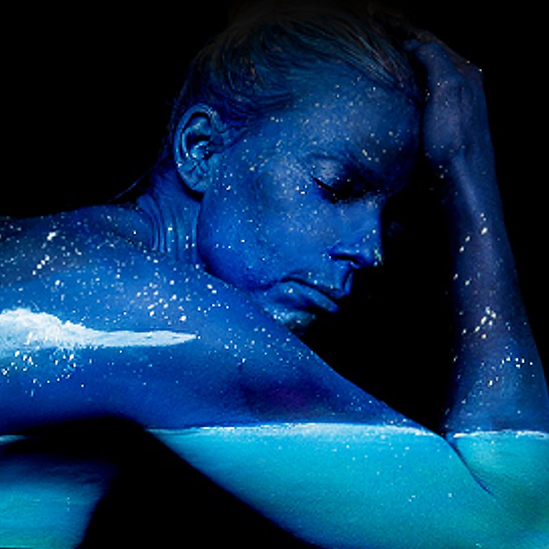 Blue Moonscape Full Body Paint Design